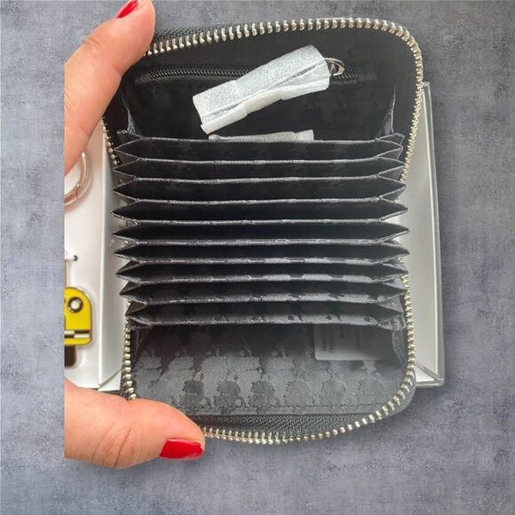 KARL LAGERFELD Card Wallet and Key Holder Gift box NEW Black/Yellow/White/Red - Picture 4 of 5